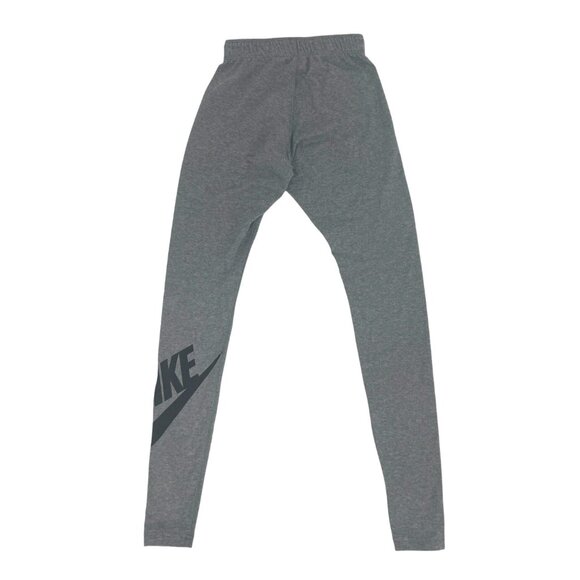 Nike Womens XS Leggings Gray "Just Do It" Logo Stretch Casual Athleisure Gym - Picture 2 of 7